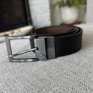 True Religion simulated leather Black and Brown Reversible Belt